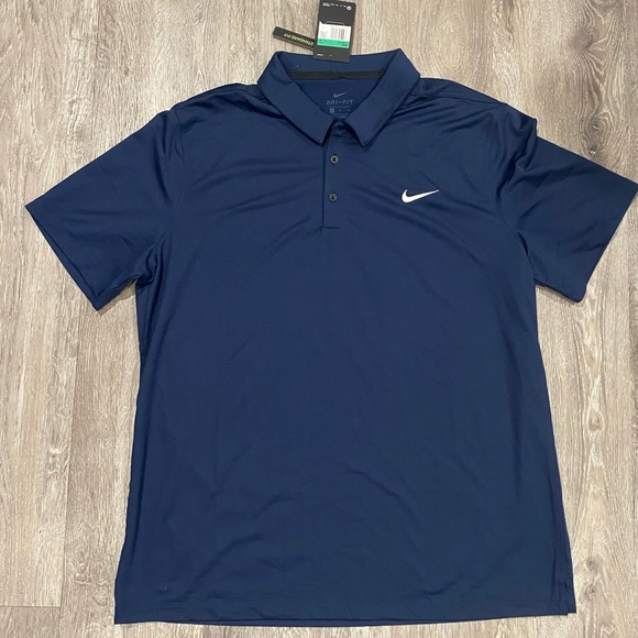 Blue Nike Dri-Fit Golf Polo - Picture 1 of 3